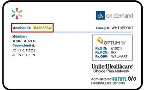 USA UnitedHealthcare karta identyfikacyjna ubezpieczenia zdrowotnego edytowalny szablon